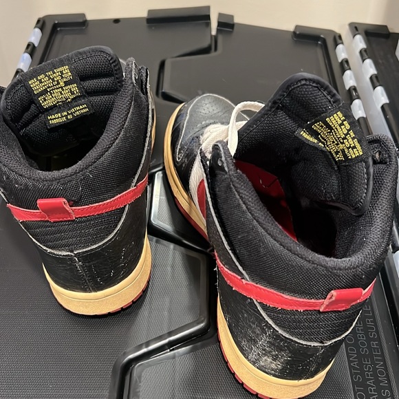 Nike Dunk High Patent Toe Bred Jordan Chicago 1 317982-061 Men’s Size 9 - Picture 6 of 9